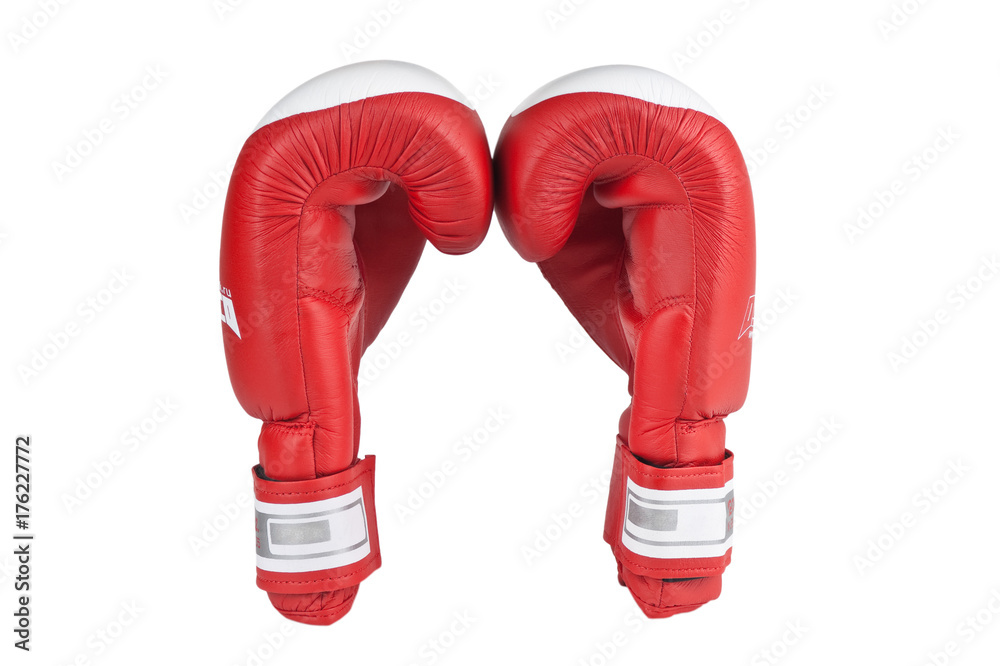 red boxing glove isolated