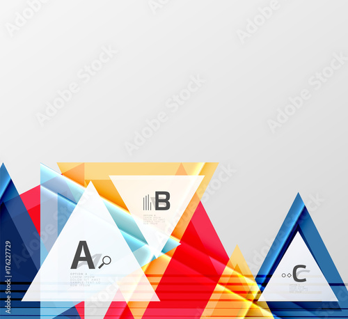 Color triangles background design