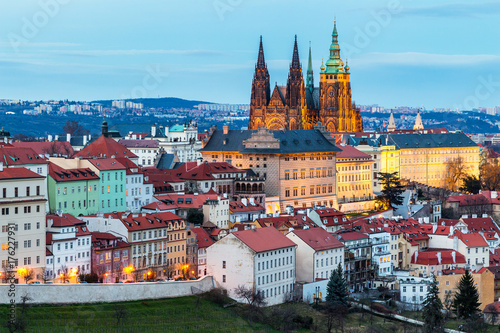 Area Lesser Town of Prague, near the church Saint Vitus, Ventseslaus and Adalbert. Czech Republic.