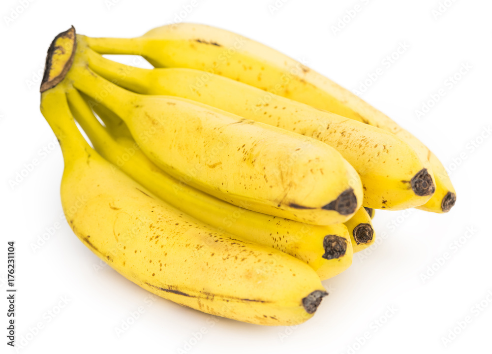 Whole Bananas isolated on white