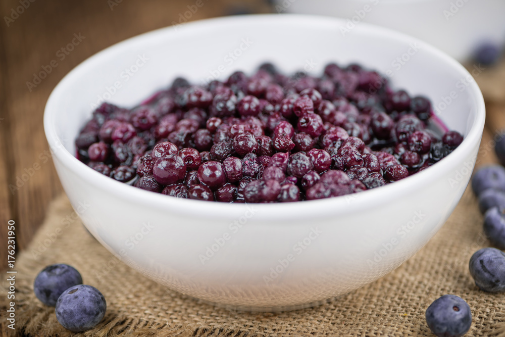 Portion of Preserved Blueberries Portion of Preserved Blueberries