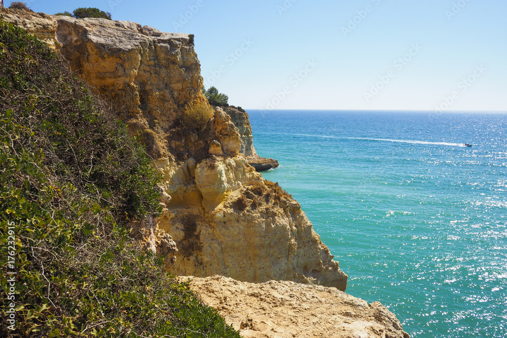 A view of a Praia da Rocha in Portimao, Algarve region, Portugal