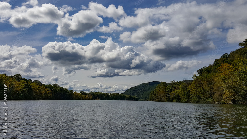 Riverview with cloudy sky on a sunny day Riverview with cloudy sky on a sunny day