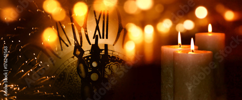 Photography Burning candles at the turn of the year