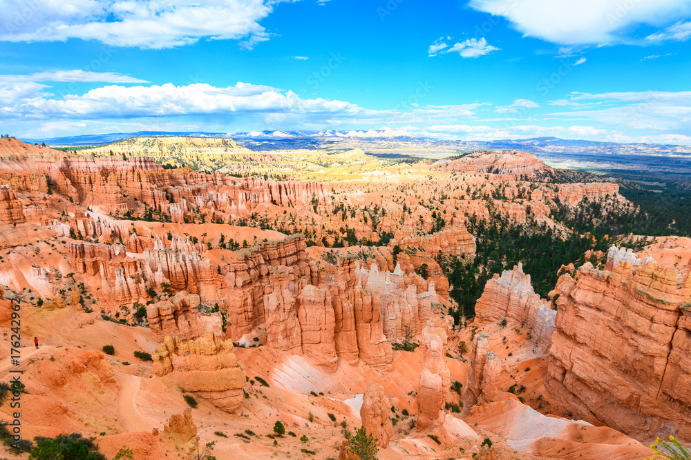 panoramic views to bryce canyon hoodoos, utah panoramic views to bryce canyon hoodoos, utah