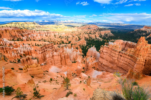 Photographie panoramic views to bryce canyon hoodoos, utah