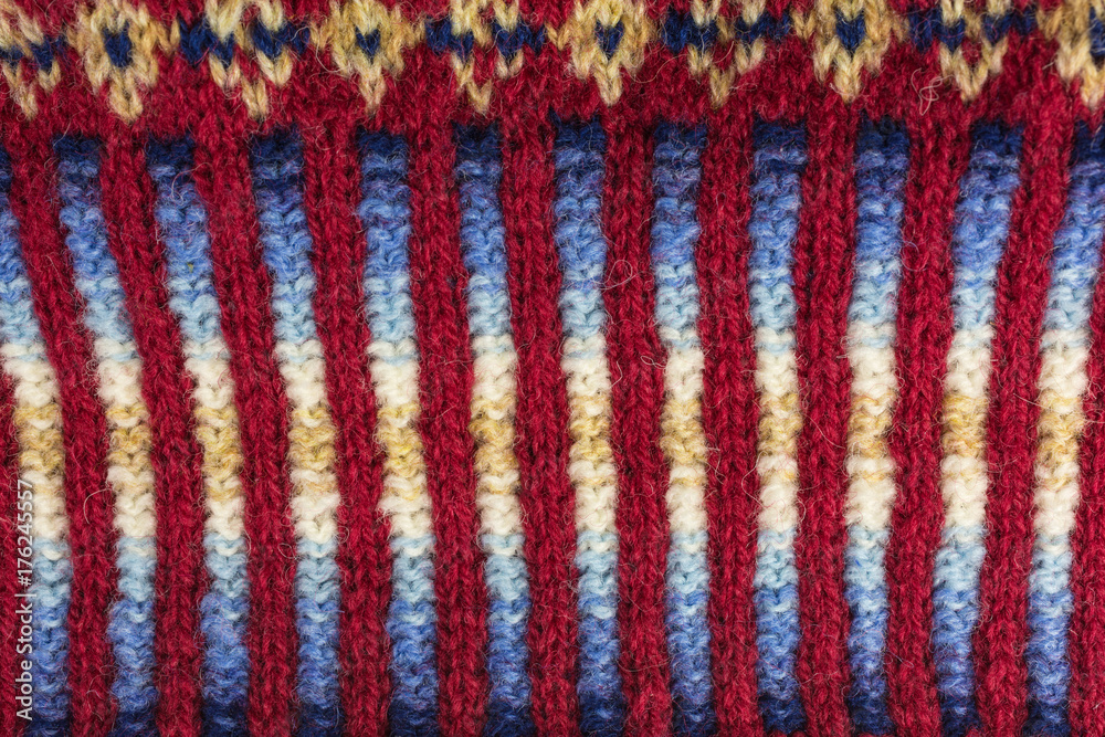 background of border in traditional fair isle knitting