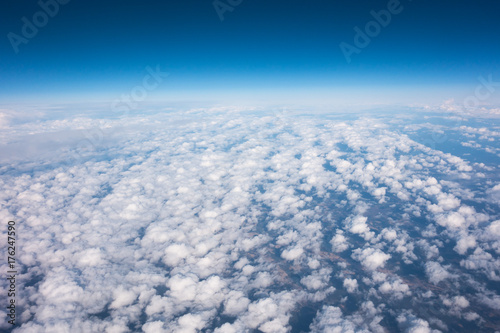 view clouds from the airplane airkraft