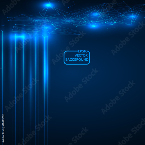 Abstract background for design technology and networking science
