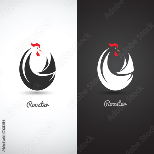 Rooster symbol vector