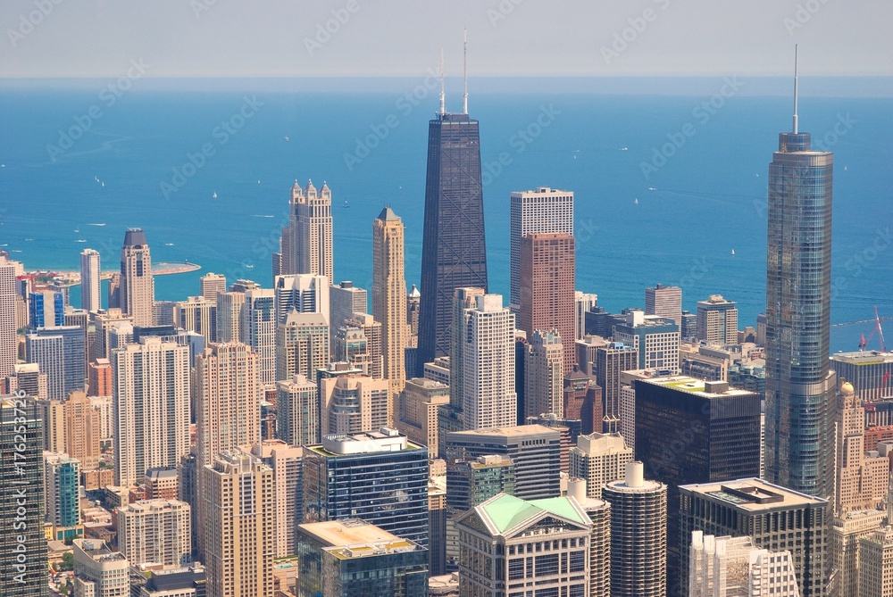 Chicago Skyline from above.
