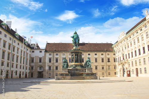 Monument to the Emperor Franz Joseph I in the Inn der Bourg in Vienna, Austria photo