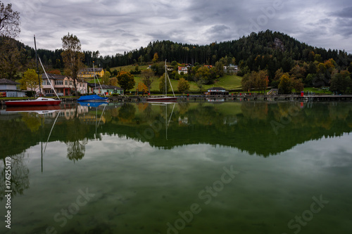 mirroring lake in carinthia