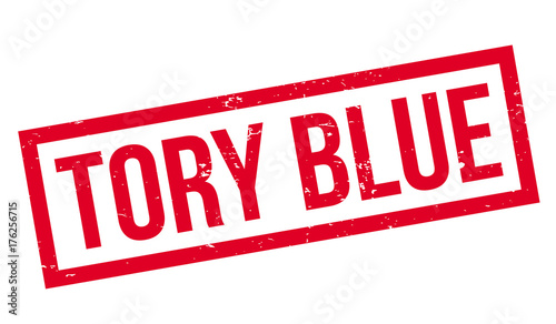 Tory Blue rubber stamp. Grunge design with dust scratches. Effects can be easily removed for a clean, crisp look. Color is easily changed.