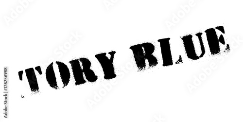 Tory Blue rubber stamp. Grunge design with dust scratches. Effects can be easily removed for a clean, crisp look. Color is easily changed.