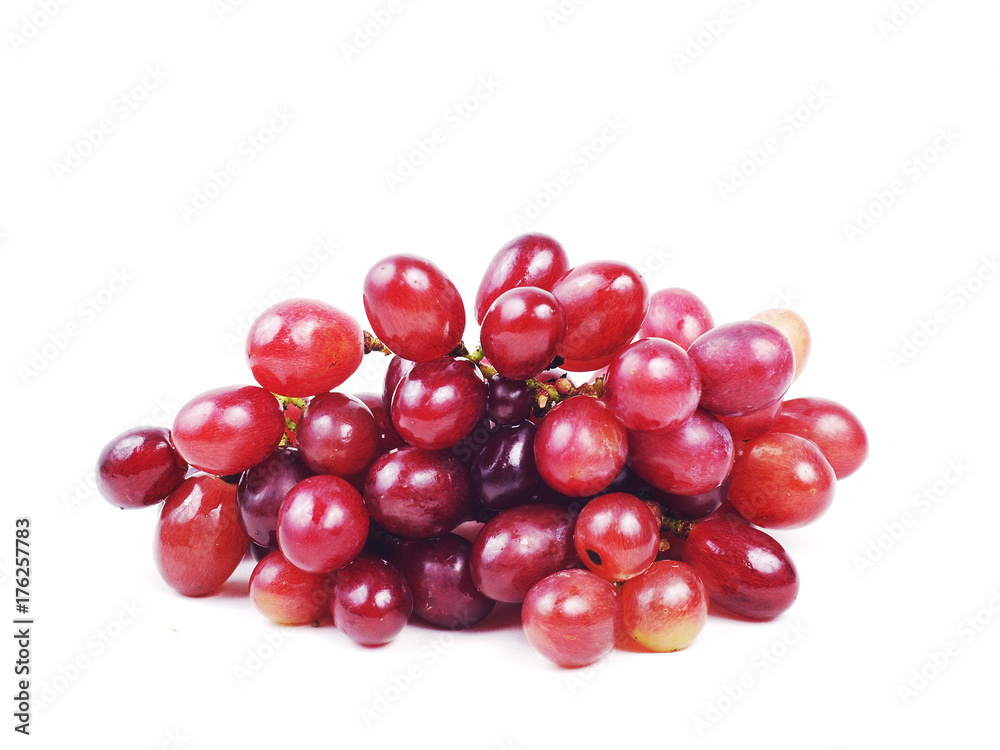 red grape on isolated white background red grape on isolated white background