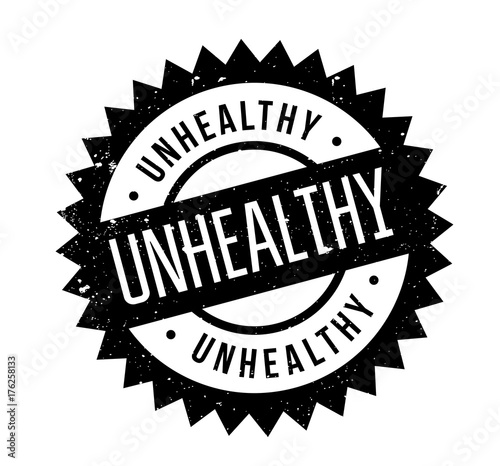 Unhealthy rubber stamp. Grunge design with dust scratches. Effects can be easily removed for a clean, crisp look. Color is easily changed.