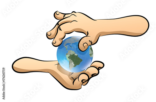 hands around world