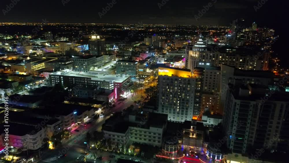 Aerial drone video Miami Beach Ocean Drive 4k Aerial drone video Miami Beach Ocean Drive 4k