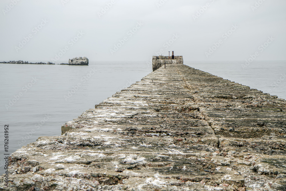 Old pier remains in Baltic sea