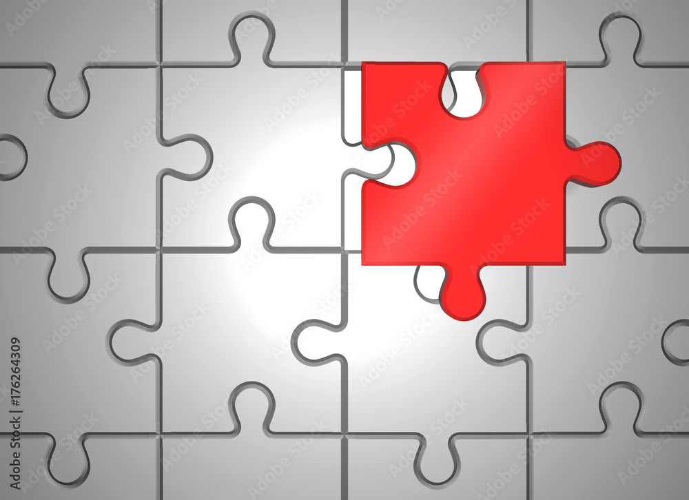 Abstract puzzle pieces. 3D rendered illustration Abstract puzzle pieces. 3D rendered illustration