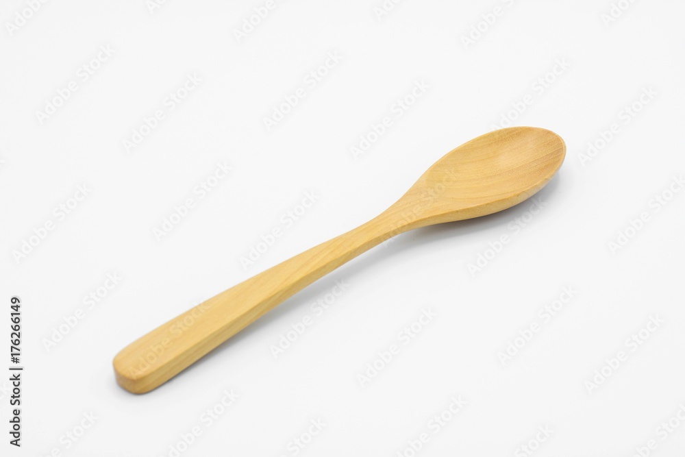 Wooden spoon isolated on white background Wooden spoon isolated on white background
