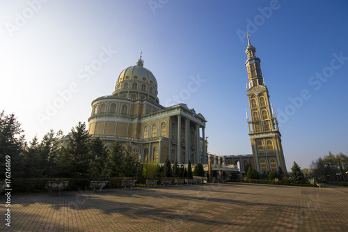 Basilica of Our Lady of Lichen, a Roman Catholic church dedicated to Our Lady of Sorrows, Queen of Poland. One of the tallest and largest churches in the world