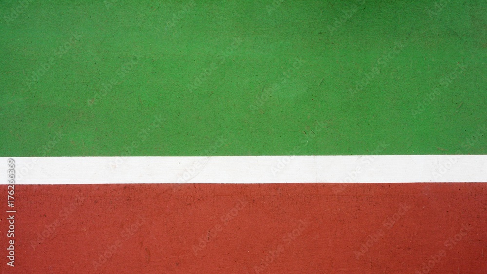 red and green tennis court - closeup red and green tennis court - closeup
