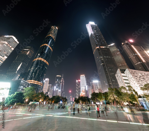 Photography city night of guangzhou china