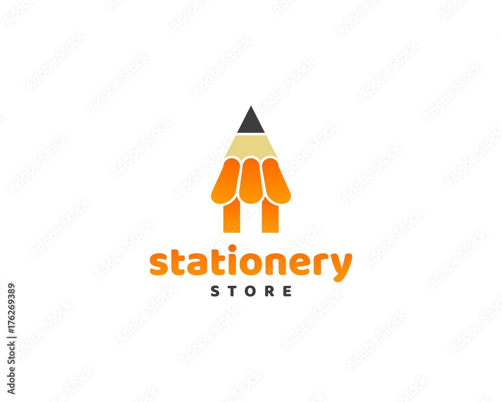 Stationery Store Logo Template Design Stock Vector (Royalty Free)  2227087729 | Shutterstock