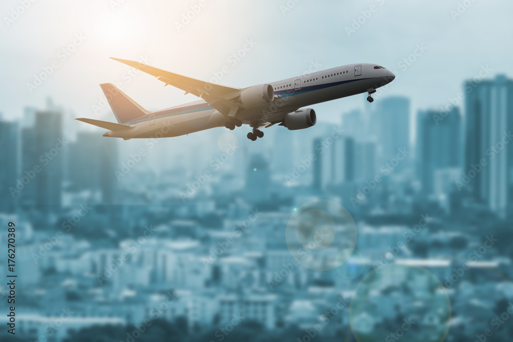 passenger plane flying passenger plane flying