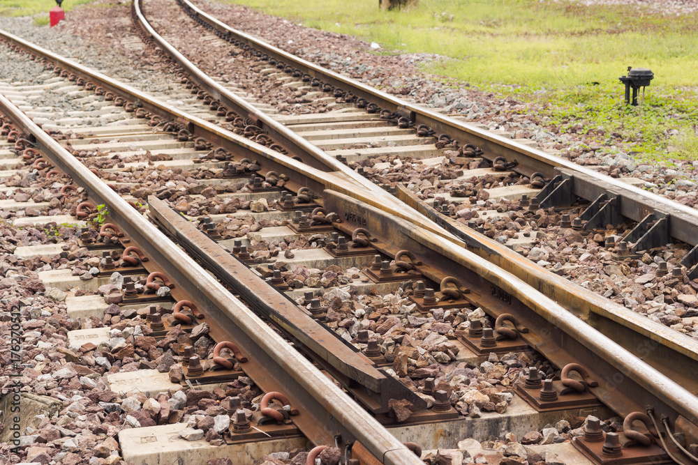 Railroad crossing, Location Lampang, Thailand. Railroad crossing, Location Lampang, Thailand.