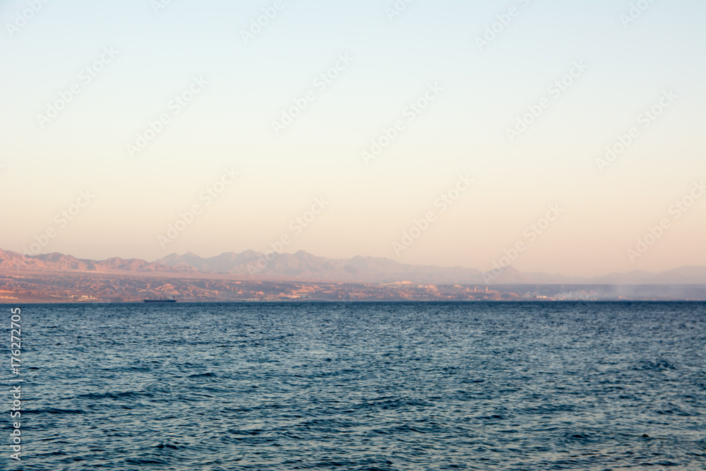 beautiful red sea landscape from Israel coast beautiful red sea landscape from Israel coast