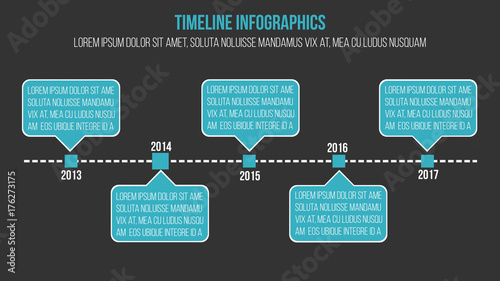Speech Bubbles Timeline Infographic