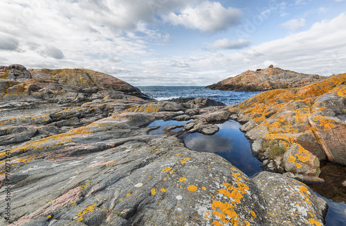Slika na platnu Rocky landscape on island in Stockholm archipelago.