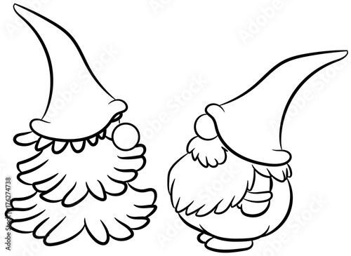 Niedlicher Weihnachtswichtel - Vektor-Illustration