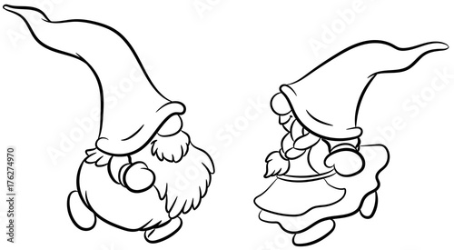 Niedliche Weihnachtswichtel - Vektor-Illustration