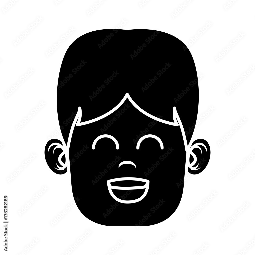 Funny boy face icon vector illustration graphic design Funny boy face icon vector illustration graphic design