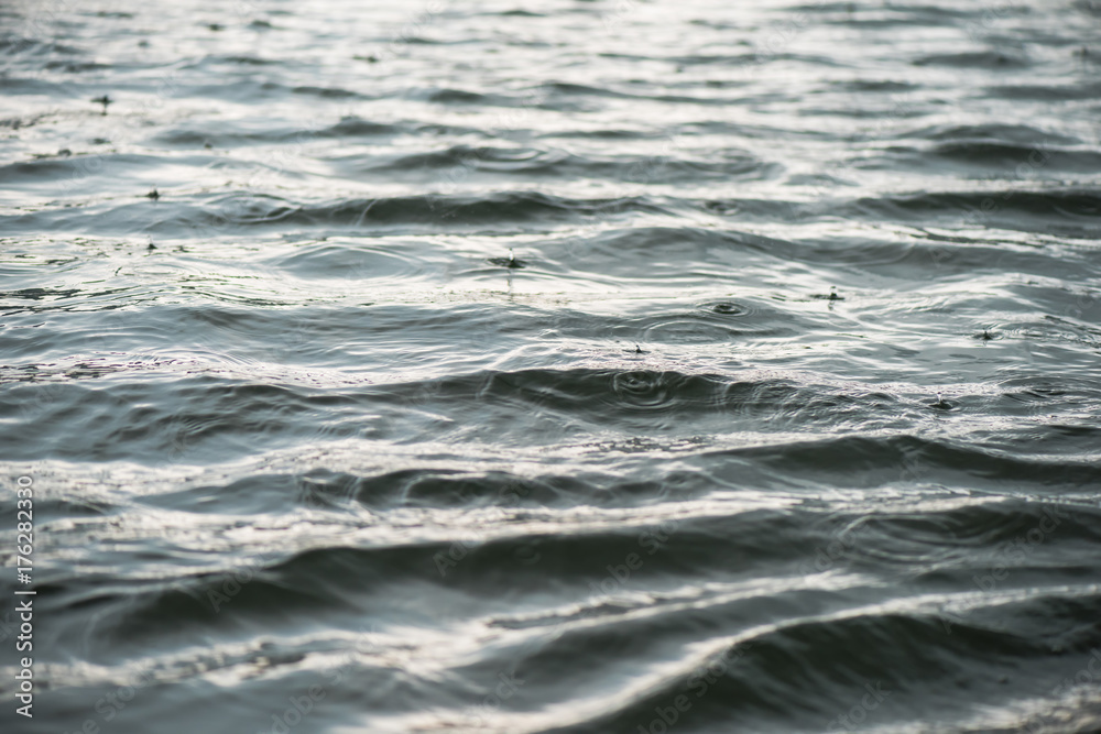 Raindrop impact on rippling water surface Raindrop impact on rippling water surface