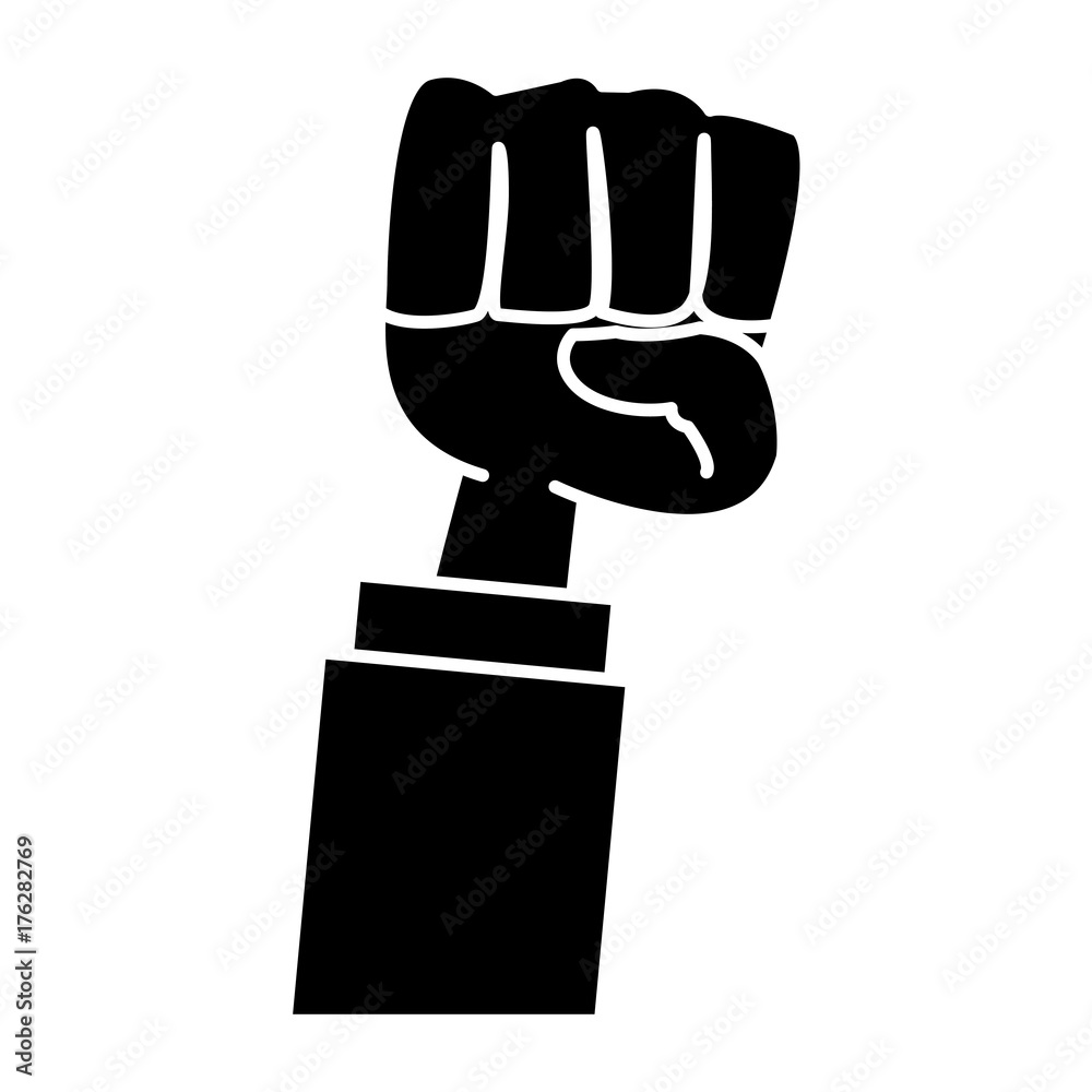 Hand clenched symbol icon vector illustration graphic design Hand clenched symbol icon vector illustration graphic design