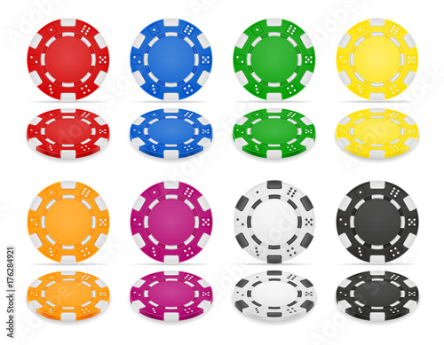 casino chips stock vector illustration