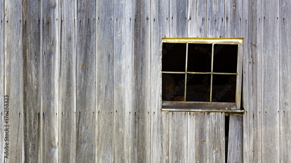 Rustic barn wall with window background Rustic barn wall with window background
