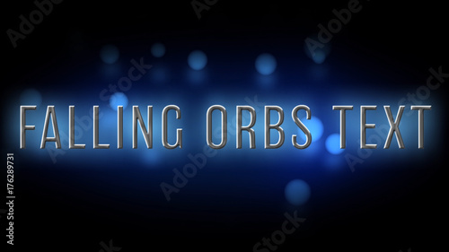 Embossed Title Treatment with Falling Orbs