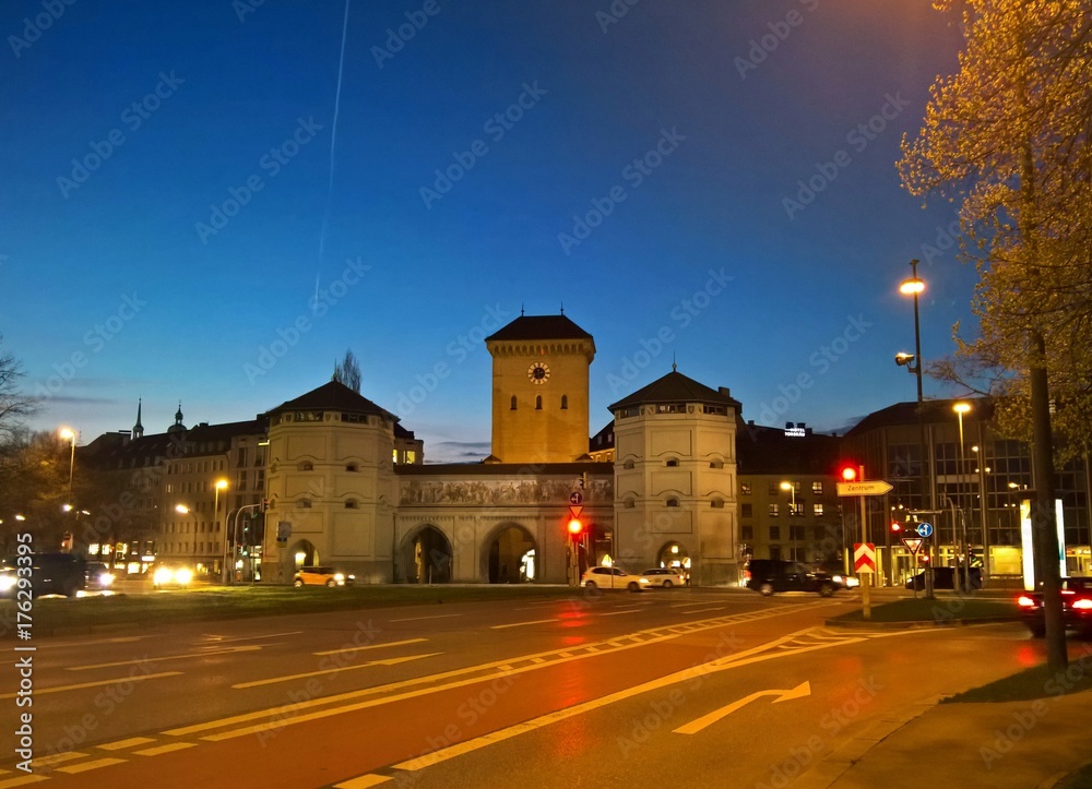Isartor in Munchen is one of four main gates of the medieval city wall