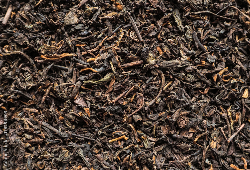 Chinese Puer tea. Close-up. Abstract background. Chinese Puer tea. Close-up. Abstract background.