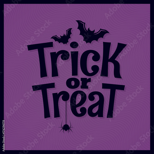 Trick or treat halloween lettering background photo