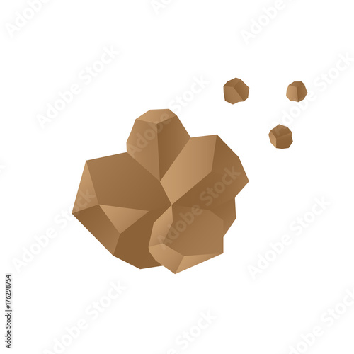 flying meteor isolated on white background vector