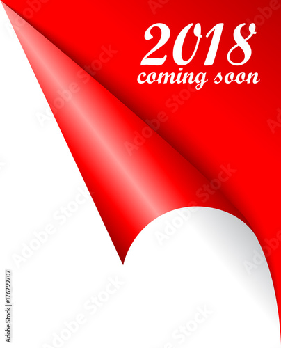 2018 New Year coming soon vector poster