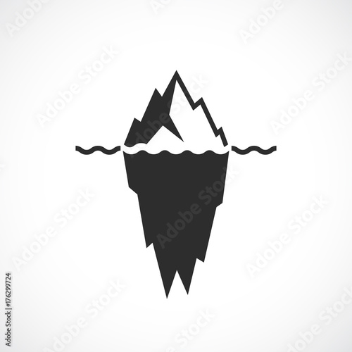 Iceberg black silhouette vector illustration