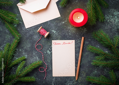 Letter with text Dear Santa 